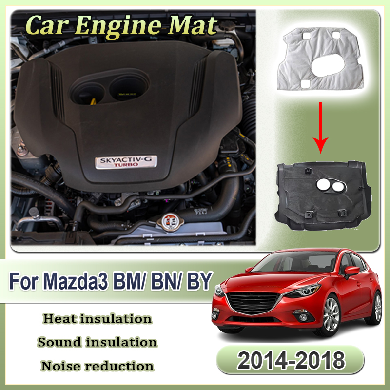Noise Isolating Pad - Car Engine Mat For Mazda3 Mazda