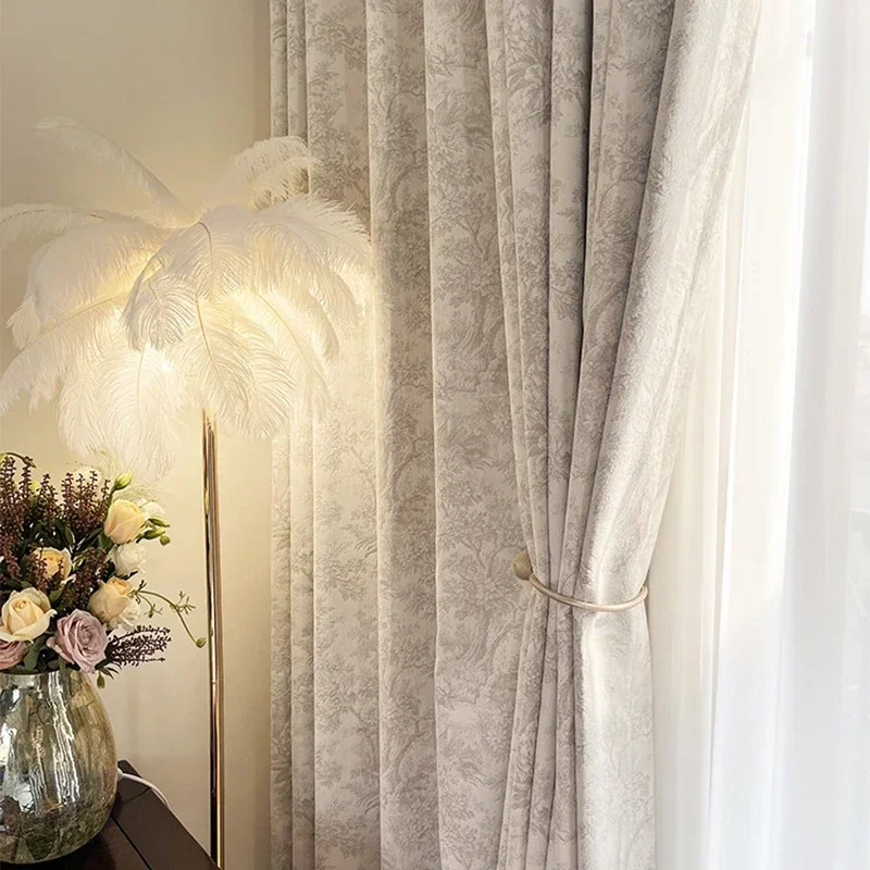 Blackout Curtain Thick - Jacquard Chenille Thickened Blackout Curtains for