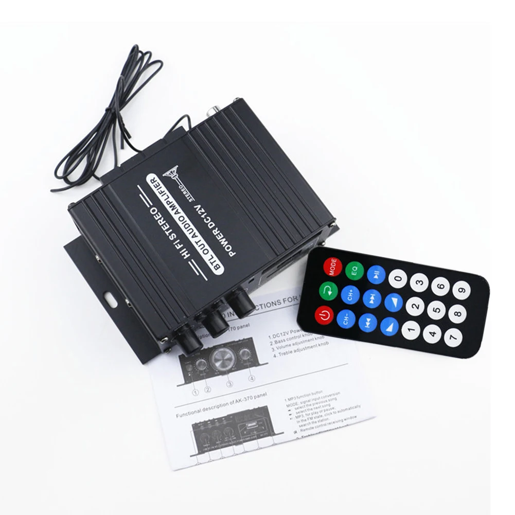 AK-370 Bluetooth Amplifier Pow - Home Cinema Idea review and price