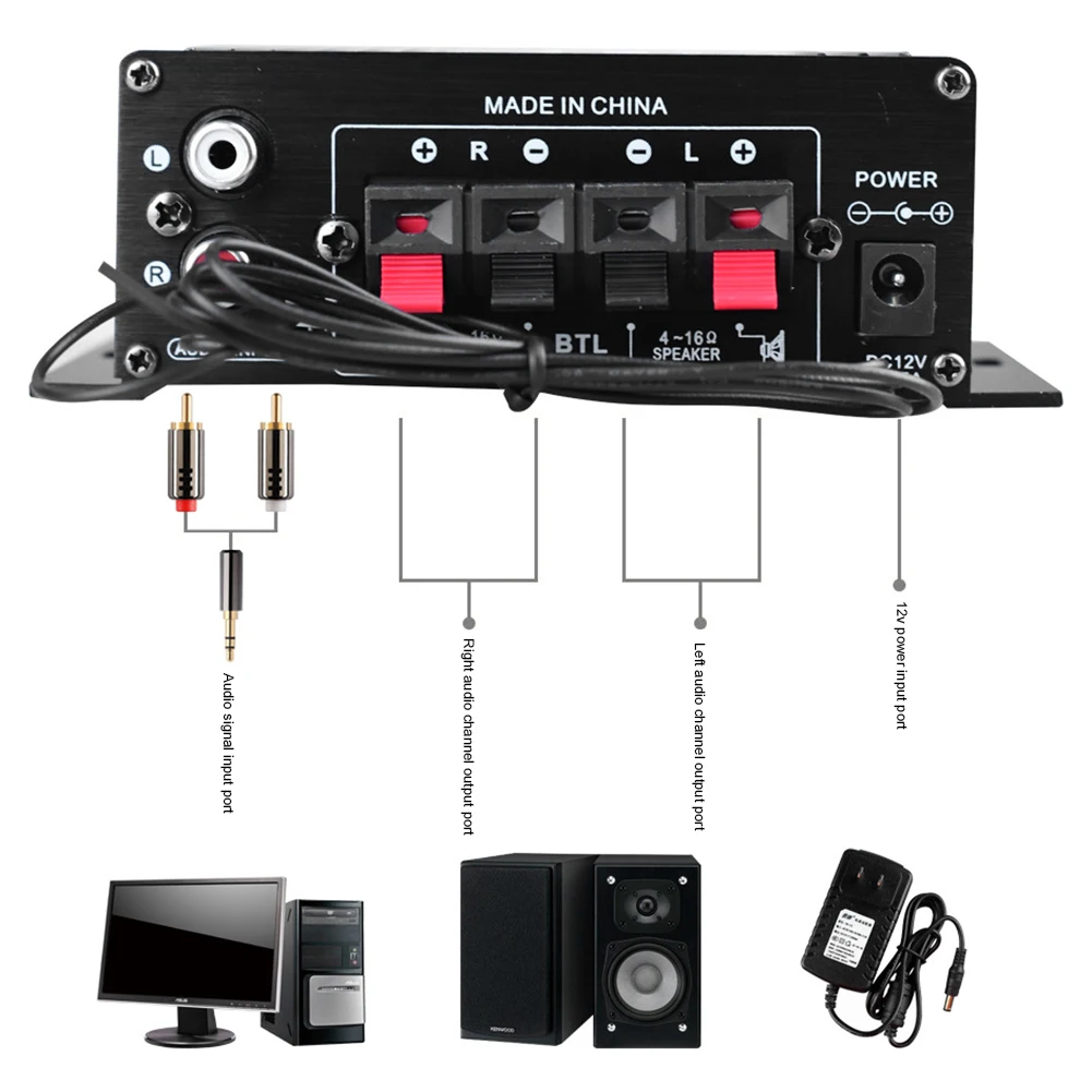 AK-370 Bluetooth Amplifier Pow - Home Cinema Idea review and price