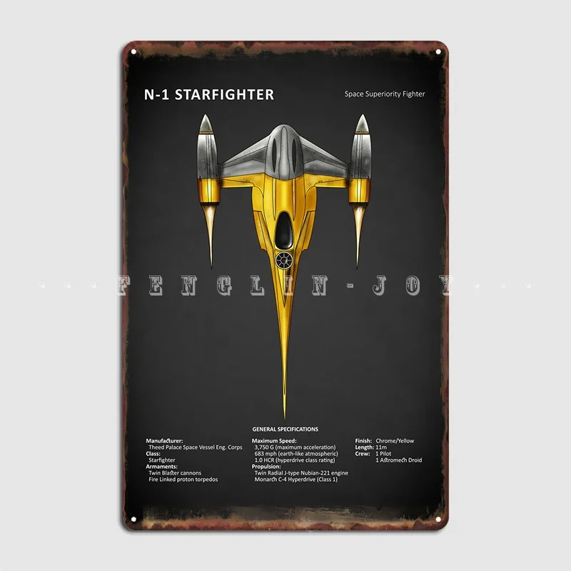 N1 Starfighter Metal Sign Cine - Home Cinema Wall Design review and price