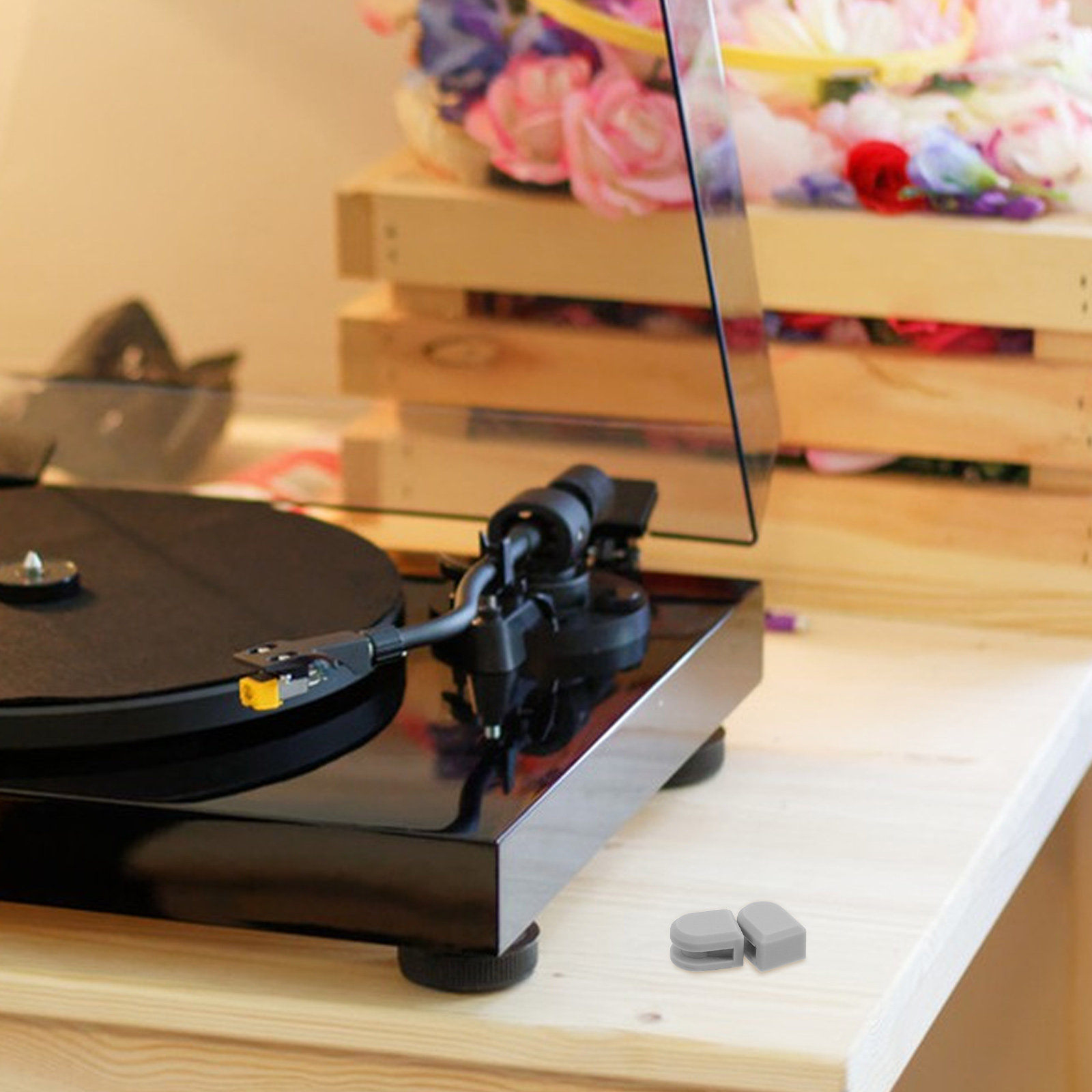 2Pcs Silicone Turntable Isolat - Noise Isolating Pad review and price
