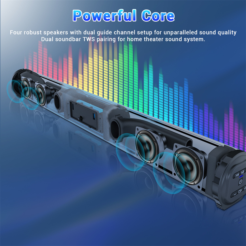 Sound Bar TV Sound System Blue - Home Cinema Wireless Speakers review and price
