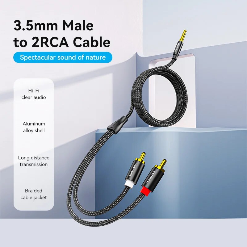 Vention RCA Cable 3.5mm to 2RC - Home Cinema Idea review and price