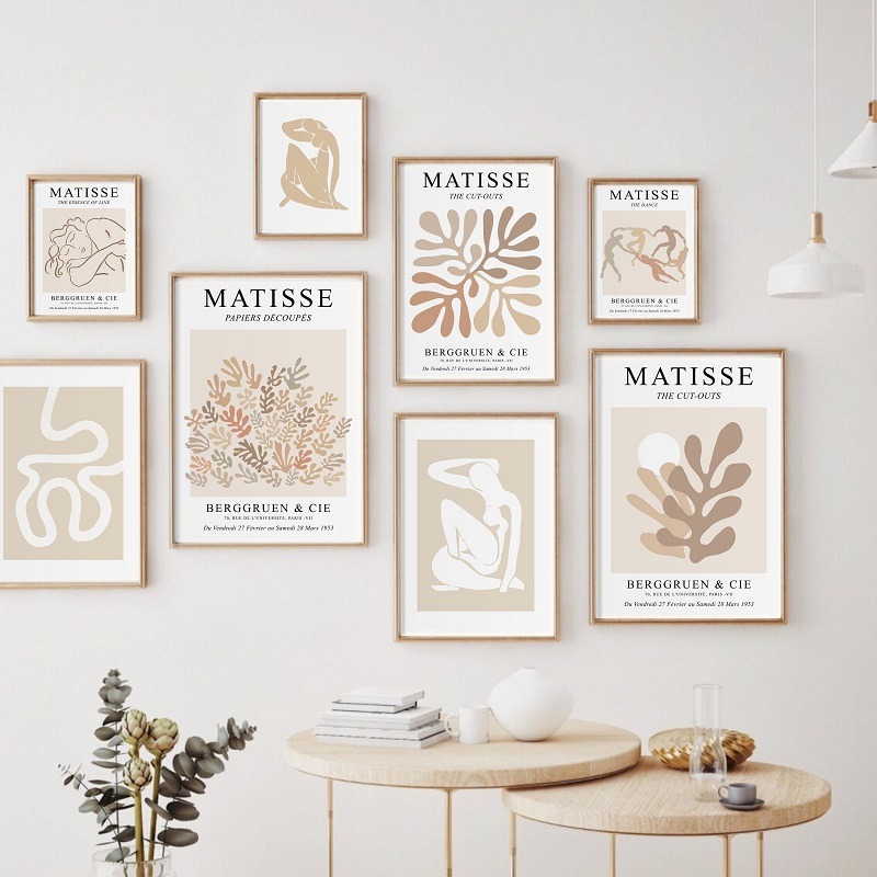 Beige Neutral Abstract Matisse - Home Cinema Wall Art review and price