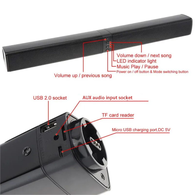 Powerful Soundbar Sound Radio  - Home Cinema Wireless Speakers review and price