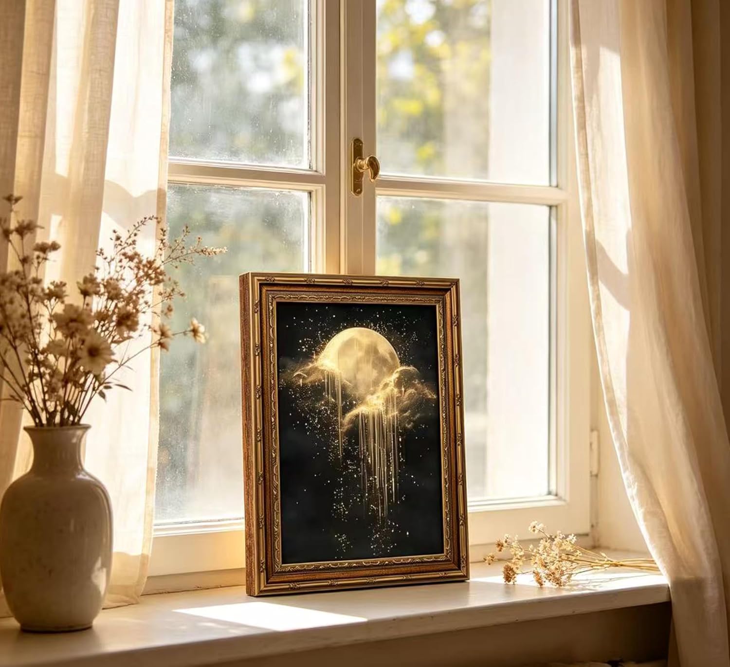 Antique Framed Celestial Canva - Home Cinema Wall Art review and price