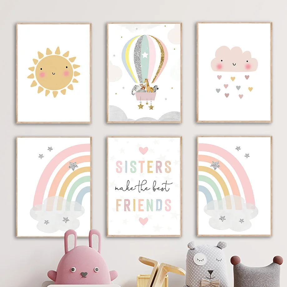 Giraffe Elephant Hot Balloon S - Home Cinema Wall Art review and price