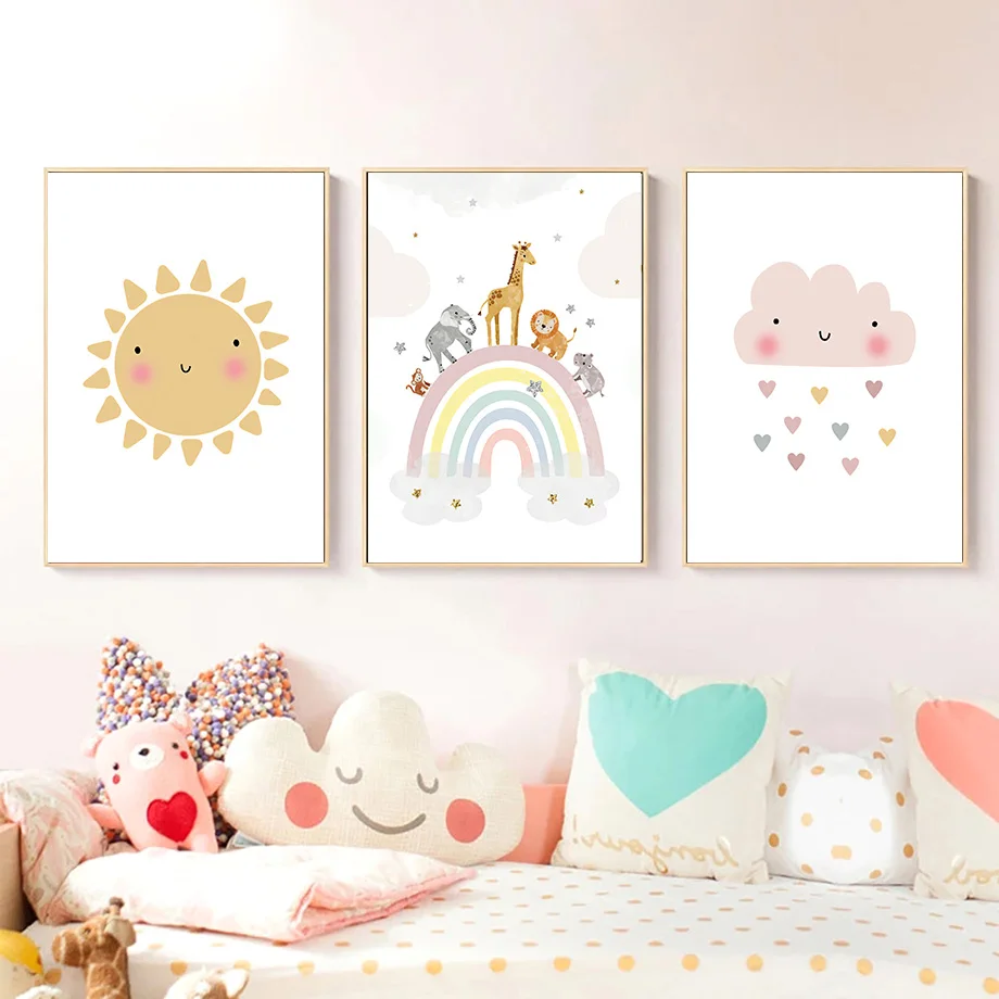 Giraffe Elephant Hot Balloon S - Home Cinema Wall Art review and price