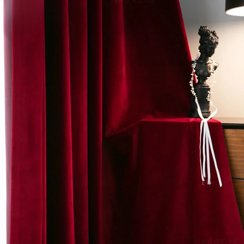 Nordic Modern Burgundy Red Lux - Blackout Curtain Thick review and price