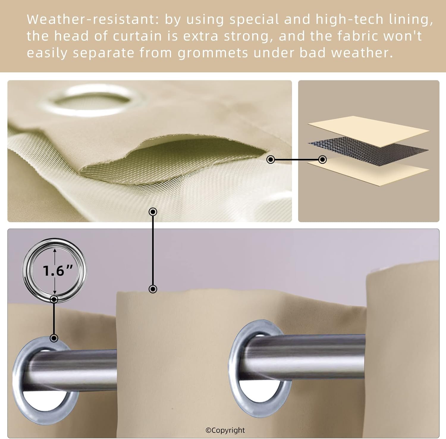 HOME Outdoor Curtains for Pati - Blackout Curtain Thick review and price