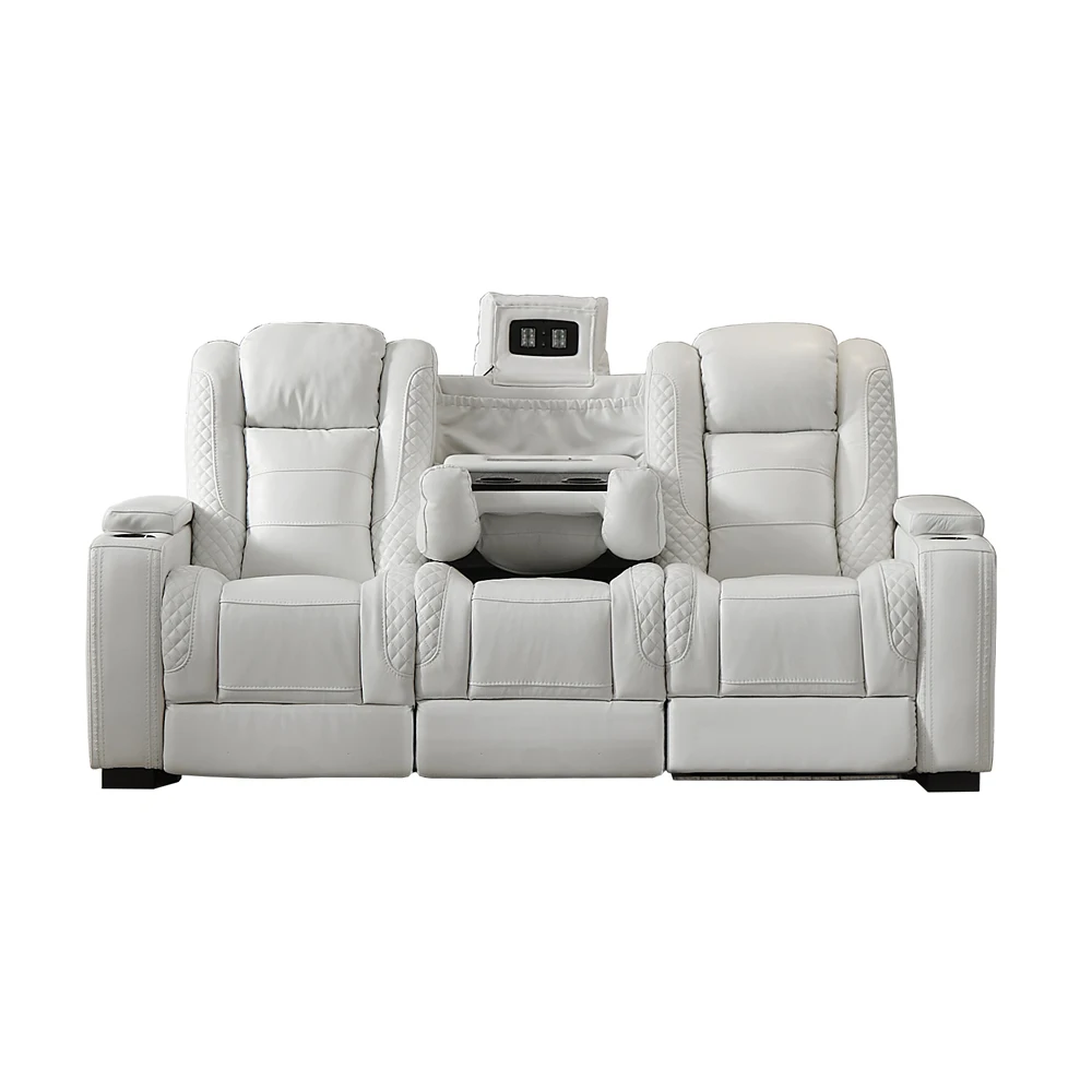 Luxury Power Recliner White Le - Home Cinema Theater review and price