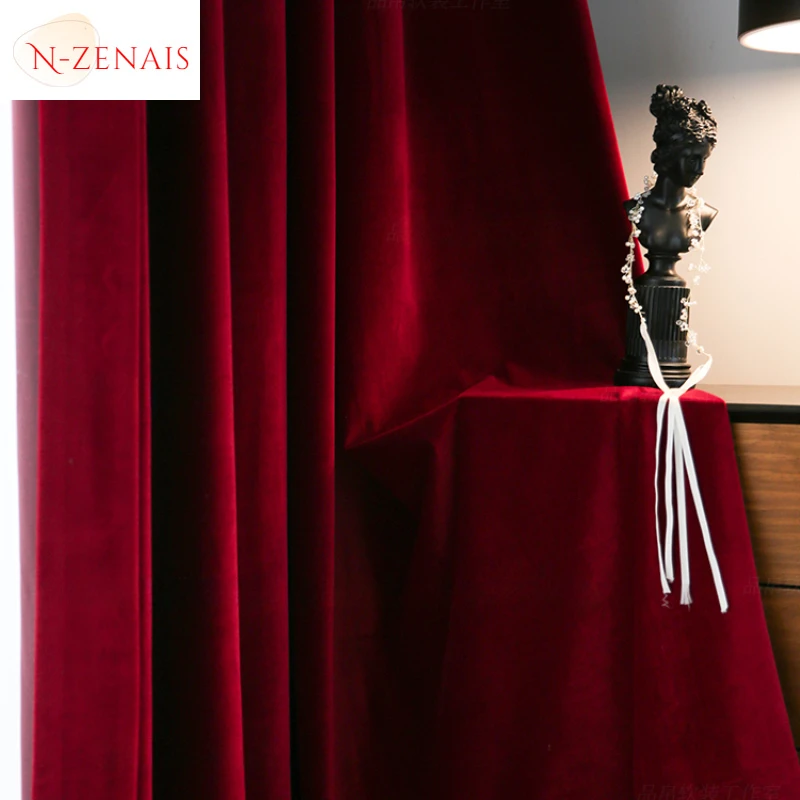 Modern  Luxury Nordic Burgundy - Blackout Curtain Thick review and price