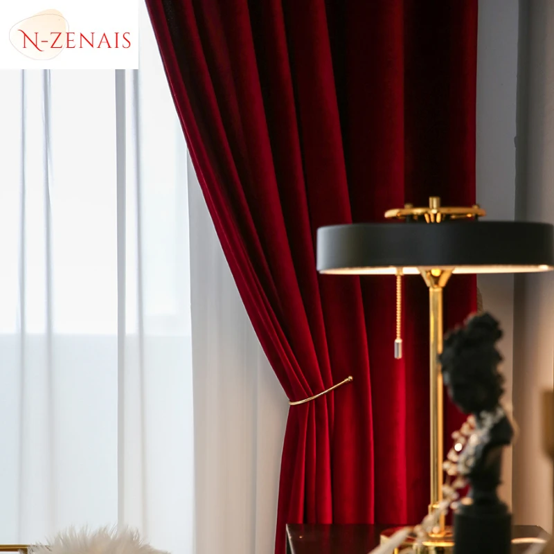 Modern  Luxury Nordic Burgundy - Blackout Curtain Thick review and price