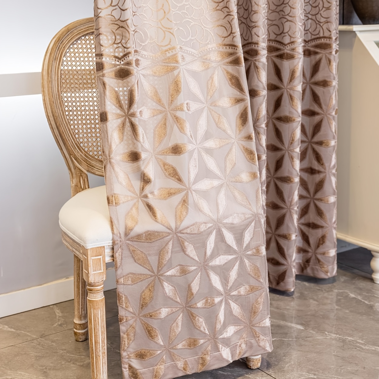 1PC Luxury European Geometric  - Blackout Curtain Thick review and price