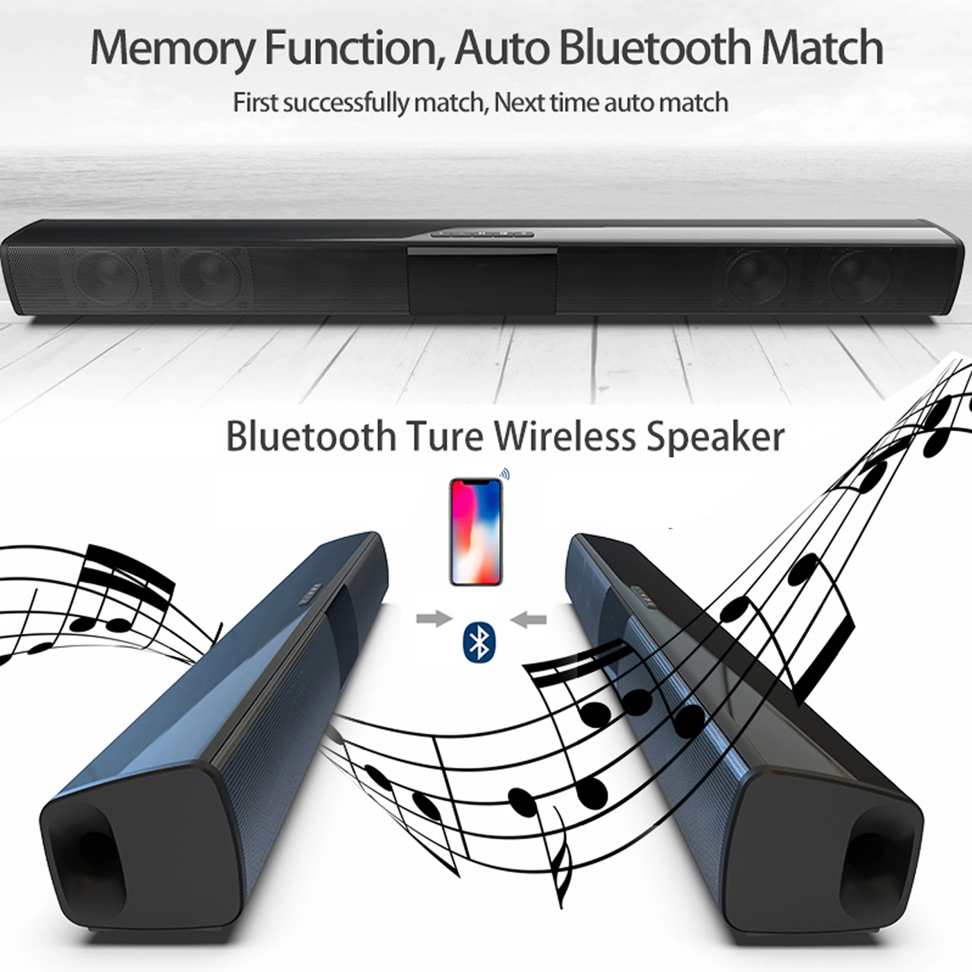 40W High Power Soundbar for TV - Home Cinema Wireless Speakers review and price