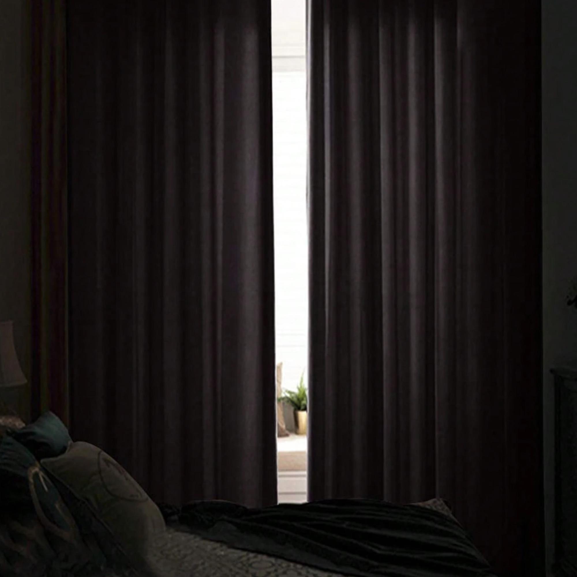 1pc Black Velvet Blackout Curt - Blackout Curtain Thick review and price