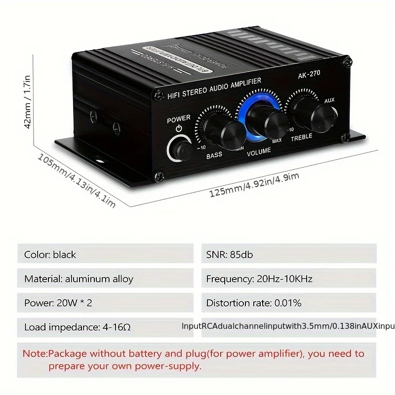 AK-270 400W Mini Power Amplifi - Audio Home Cinema review and price